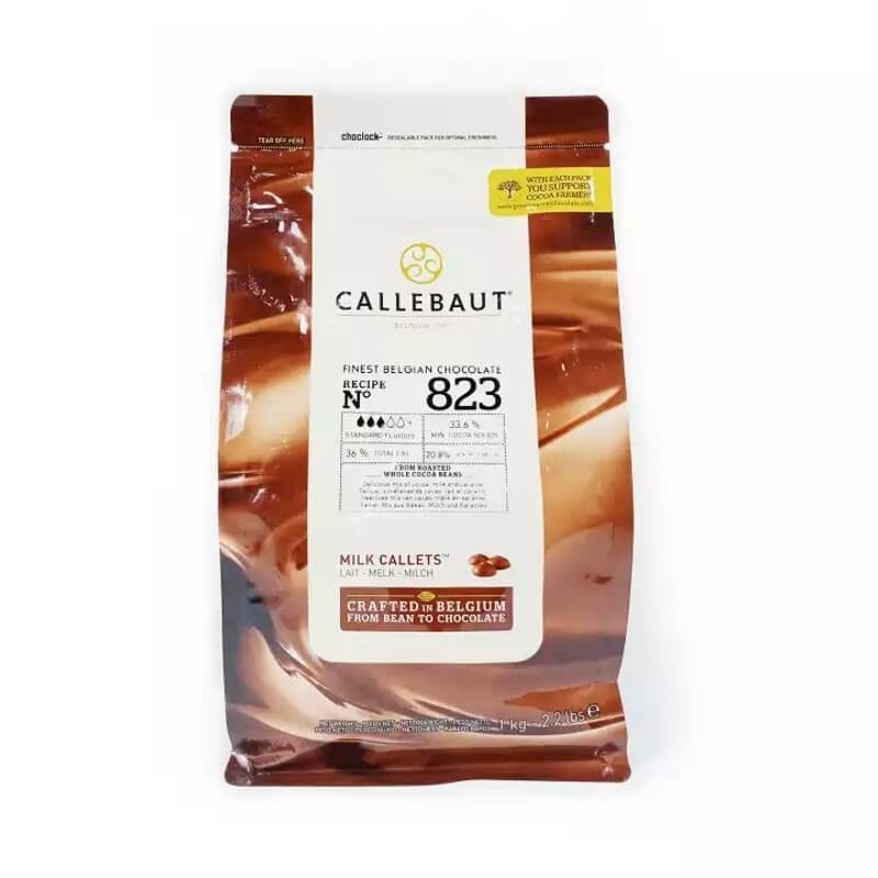 Ciocolata cu lapte 33,6% cacao 823 1kg Callebaut
