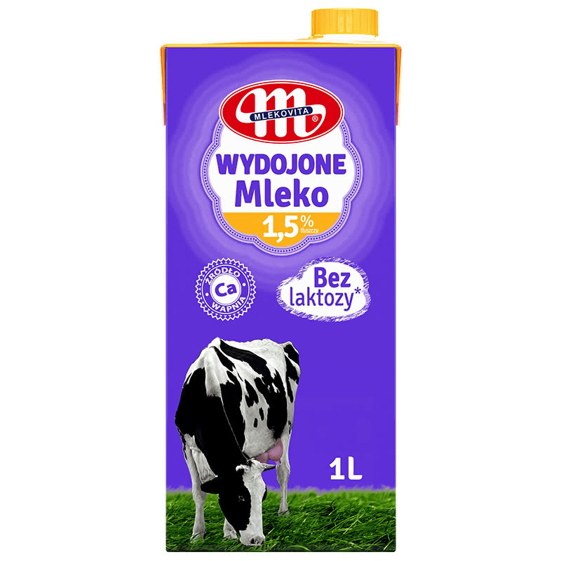 Lapte UHT 1,5% fara lactoza 1L Mlekovita