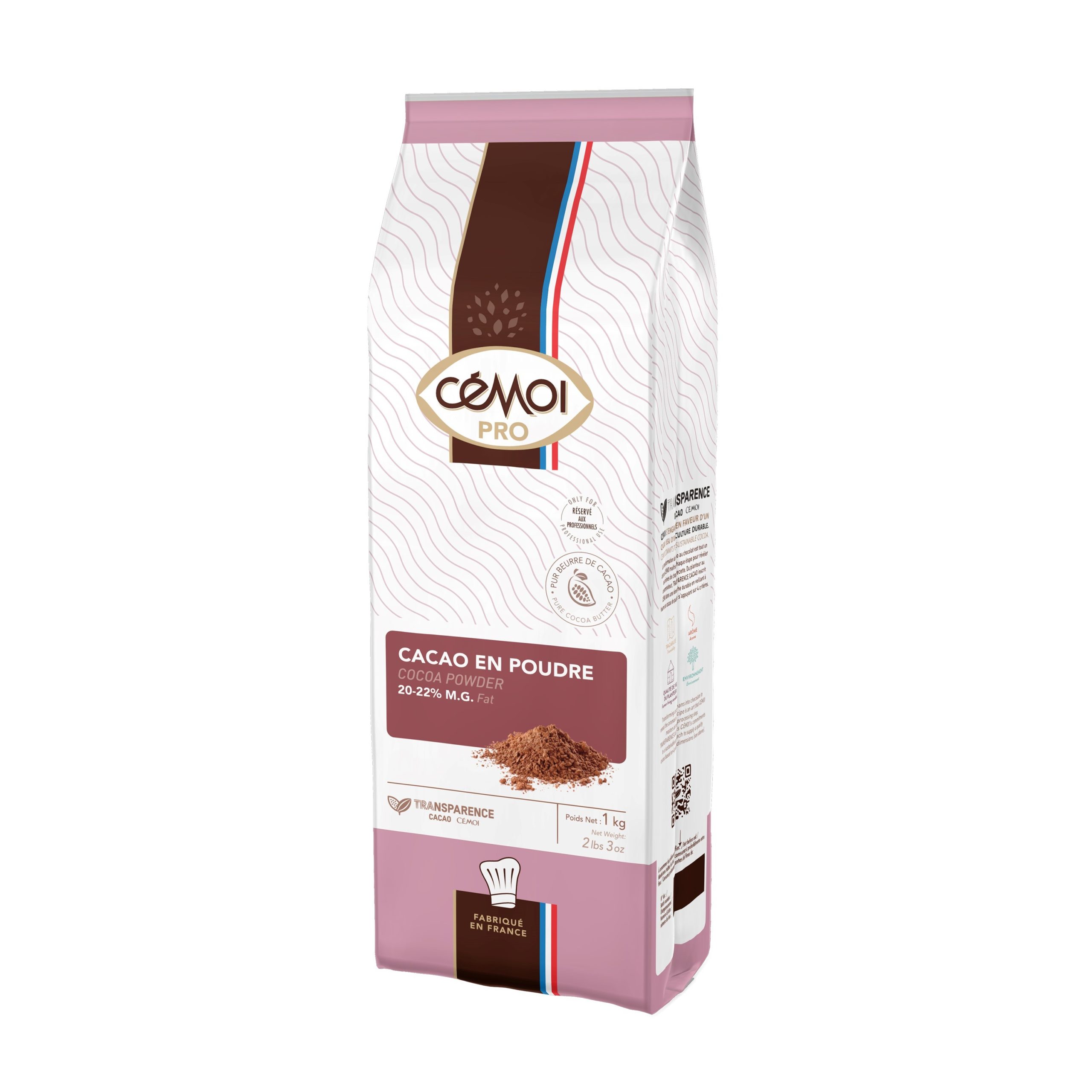 Cacao alcanizata 20-22%, 1kg 64076 CEMOI
