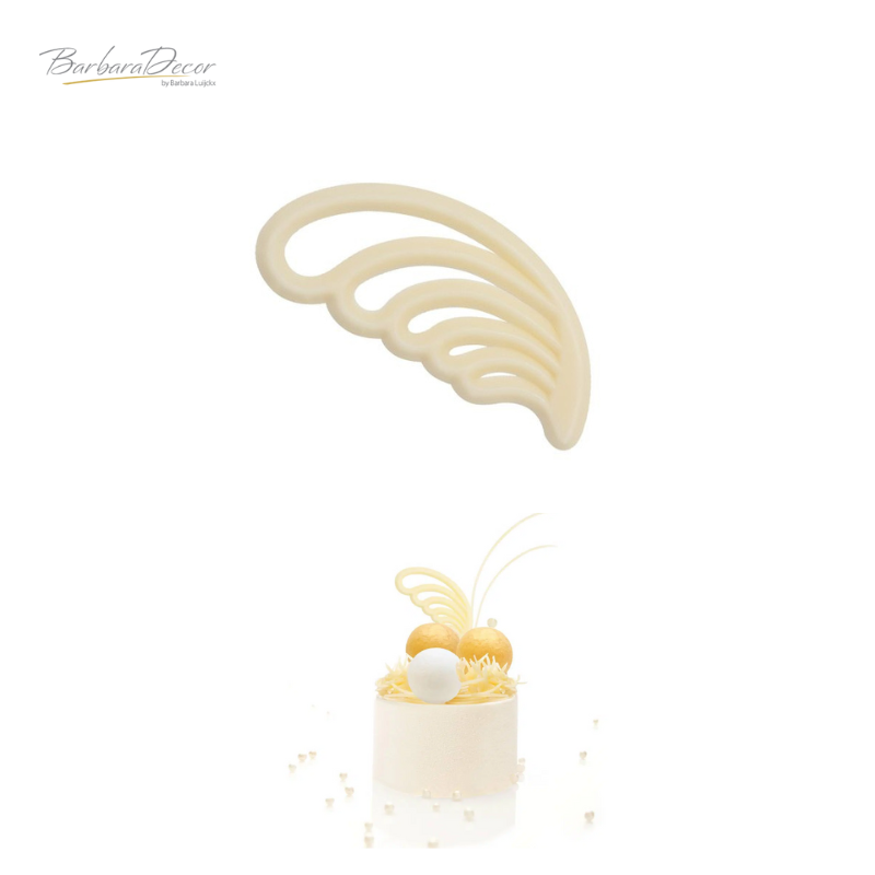 Decoratiuni din ciocolata FEATHERS WHITE 0.59 kg 331054 BARB