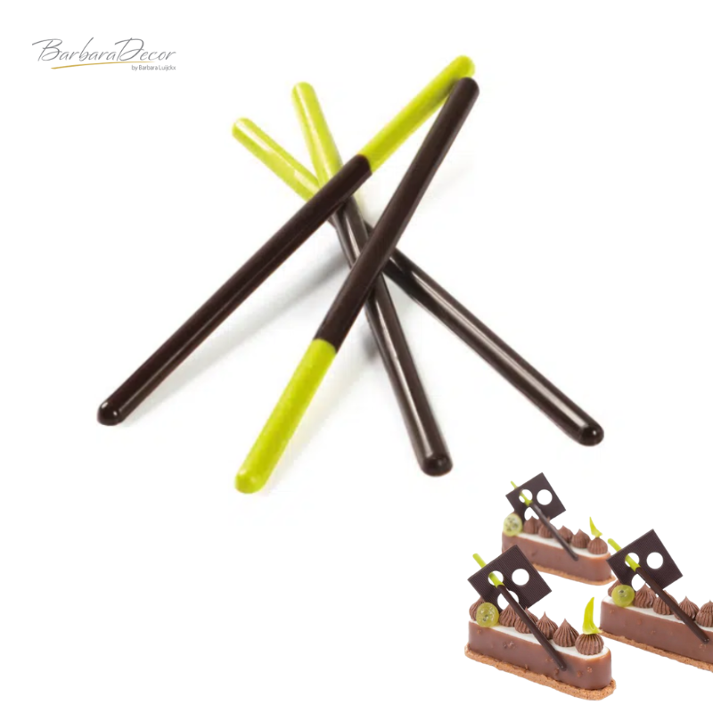 Betisoare din ciocolata alb-neagra STICS LEMON 135mm 228buc/cutia 0,480 kg 33962 BARB