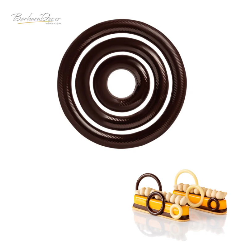 Decorații din ciocolata neagra Cerc 0.465kg 33710 BARB