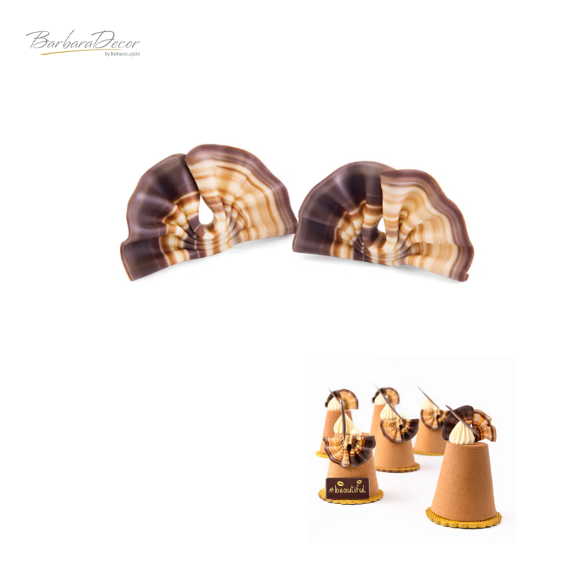 Decoratiuni din ciocolata FAN/WACHLARZE MARBLE 6001 1 KG BARB