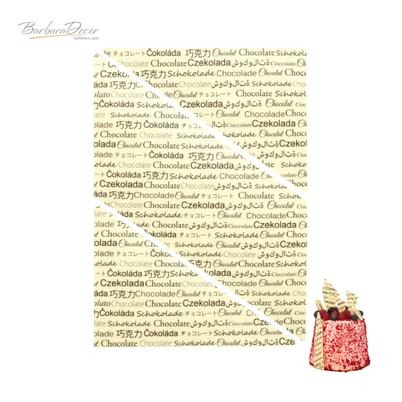 Decoratiuni din ciocolata alba Sheet White 15 buc.0,825 kg 33951 BARB