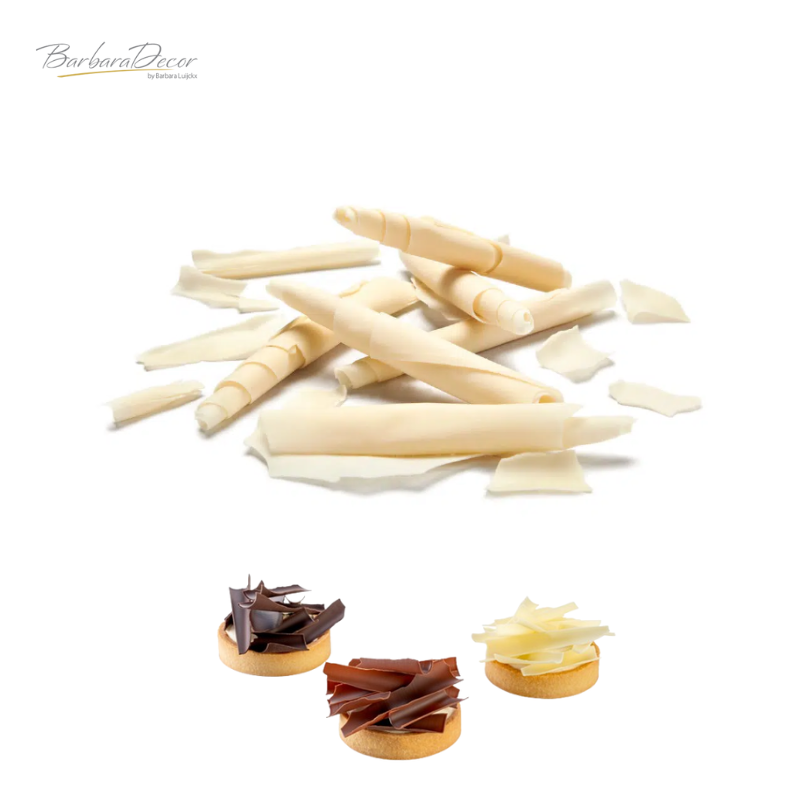 Decoratiuni din ciocolata alba Shavings 2,5kg 3325603  BARB