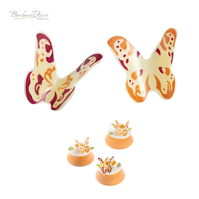 Decoratiuni de ciocolata Fluture alb 108buc/cut 0.28kg 33408 BARB