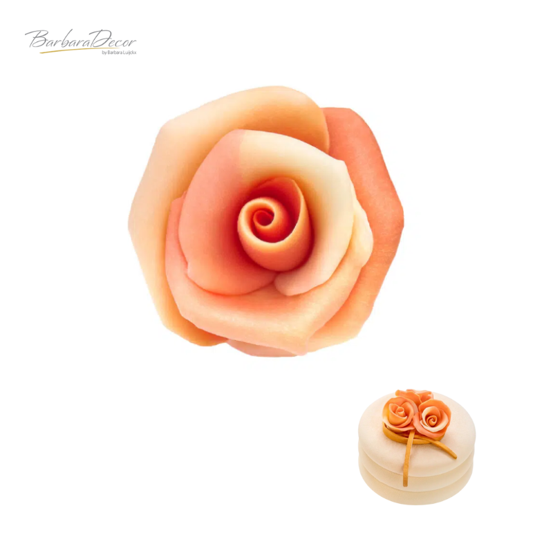 Decoratiuni de ciocolata Rose XL -Rosu  3 buc 95 mm 0,210 kg 339362  BARB