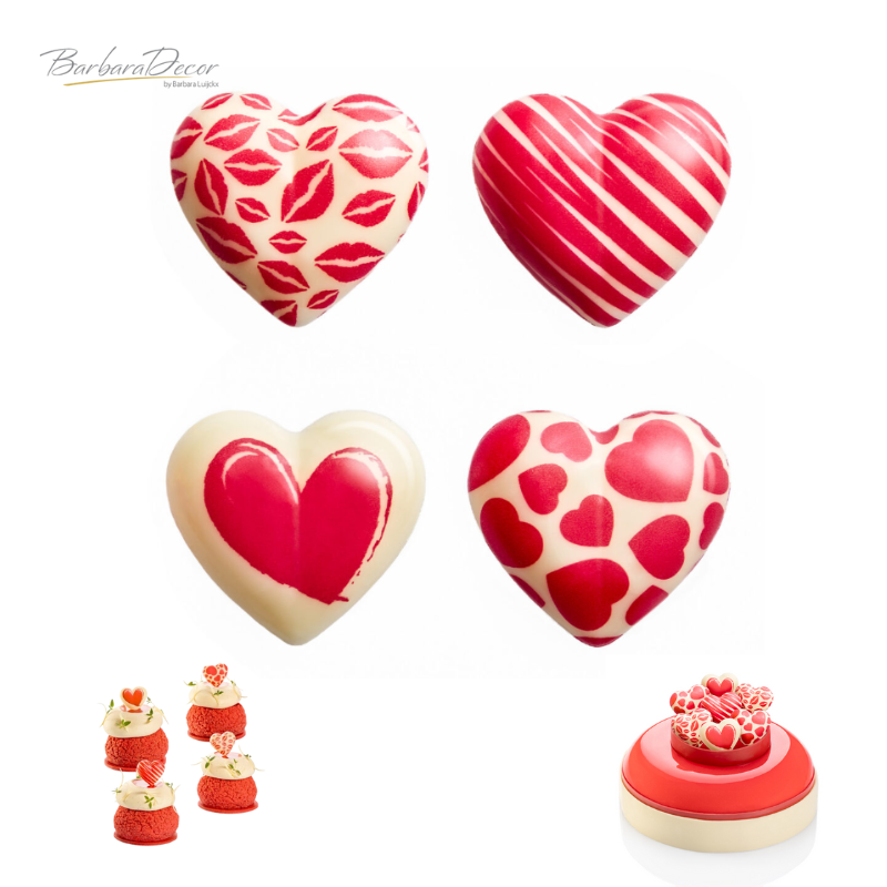 Decoratiuni din ciocolata LOVISSIMO HEARTS 0,642 kg 33998 BARB