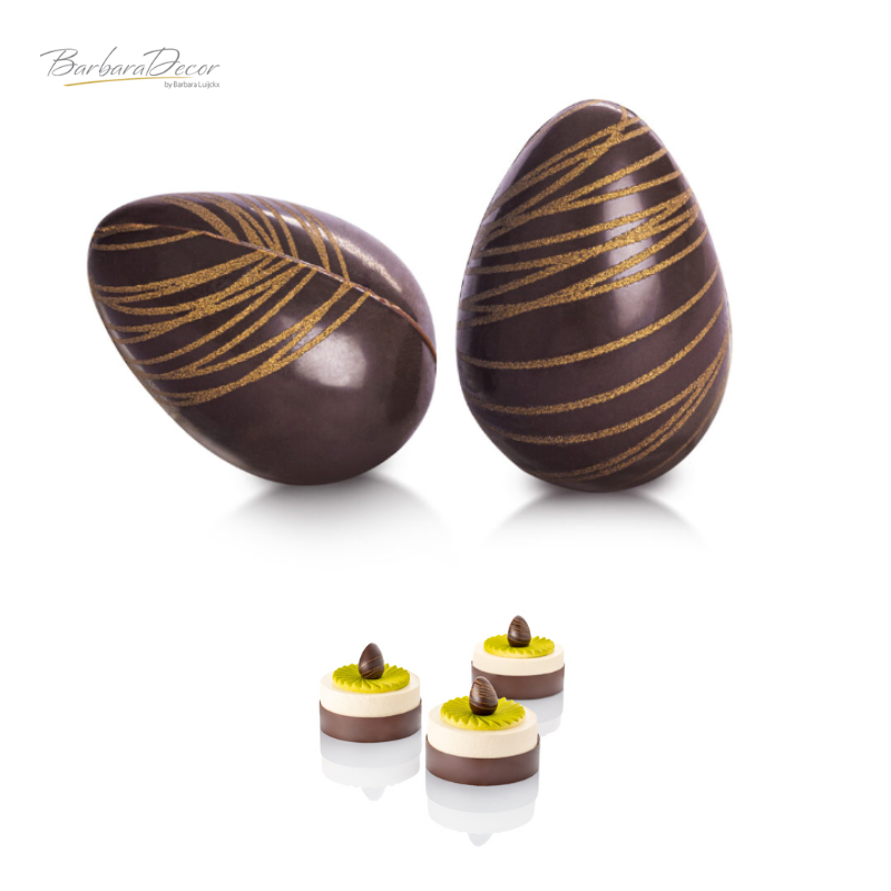 Decoratiuni din ciocolata neagra Set Hollow Eggs Dark 0.530kg 33735 BARB
