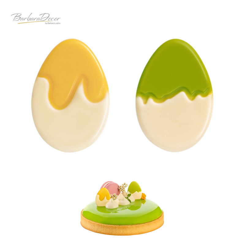 Decoratiuni din ciocolata alba Set Eggs White 0,564kg 33852 BARB
