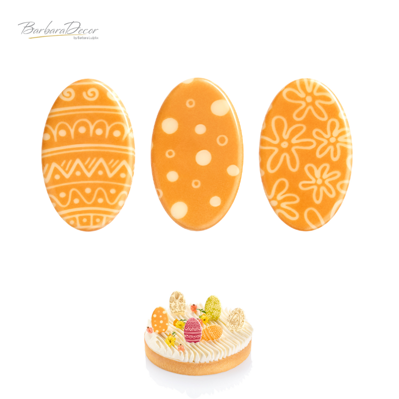 Decoratiuni de ciocolata Oua de Pasti Orange 165buc. 0,39kg 33760 BARB