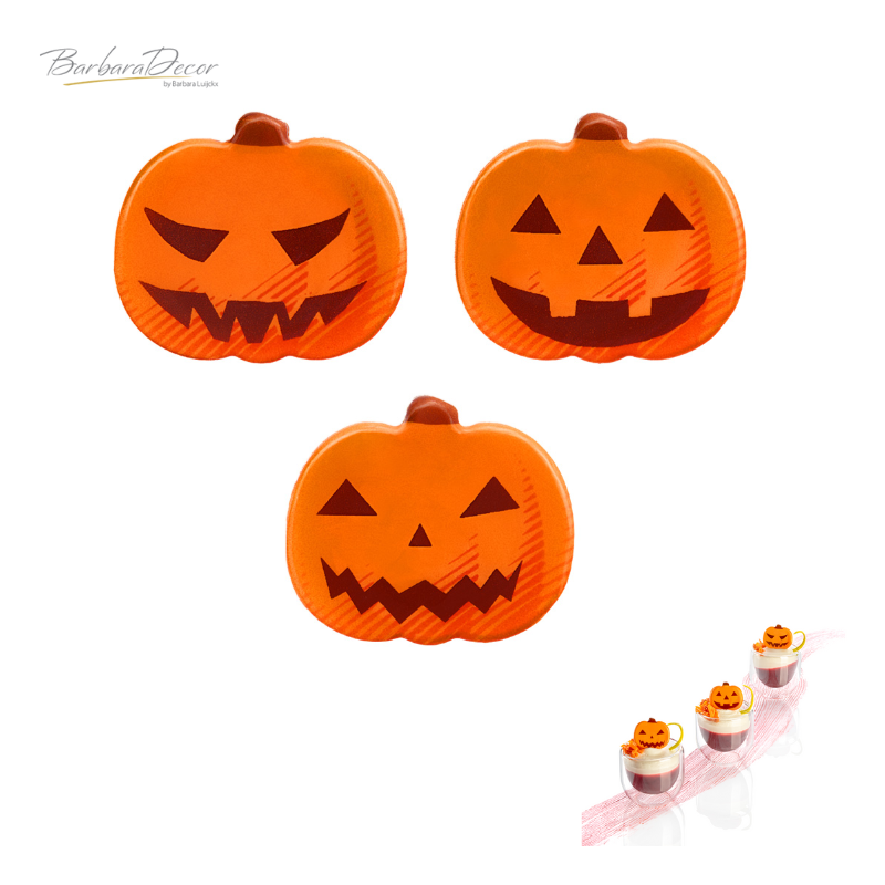 Decoratiuni din ciocolata Pumpkins set  105buc/cut  0.264kg 33764 BARB