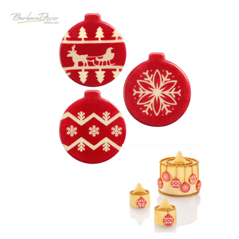 Decoratiuni de ciocolata Red Christmas Baubles 189buc/cut 0.405kg 33745 BARB