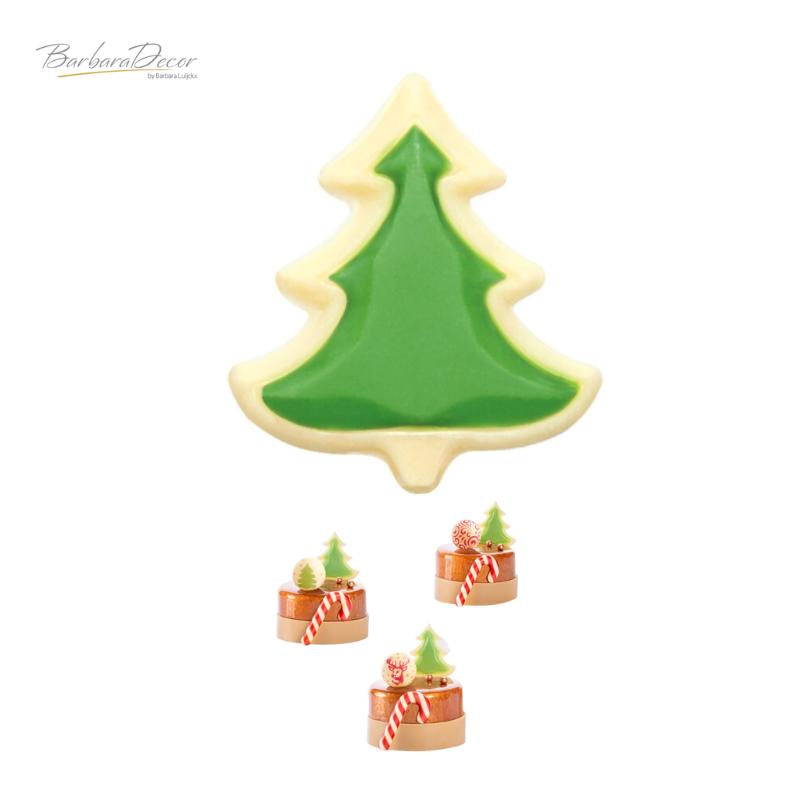 Decoratiuni de ciocolata alba BRAD DE REVELION 3D 150 buc 0,372 kg 33841 BARB