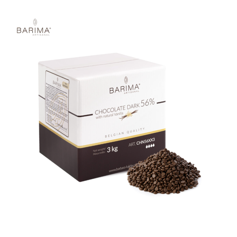 Ciocolata neagra BELGIANA 56% 3kg CHN56XX3 BARB
