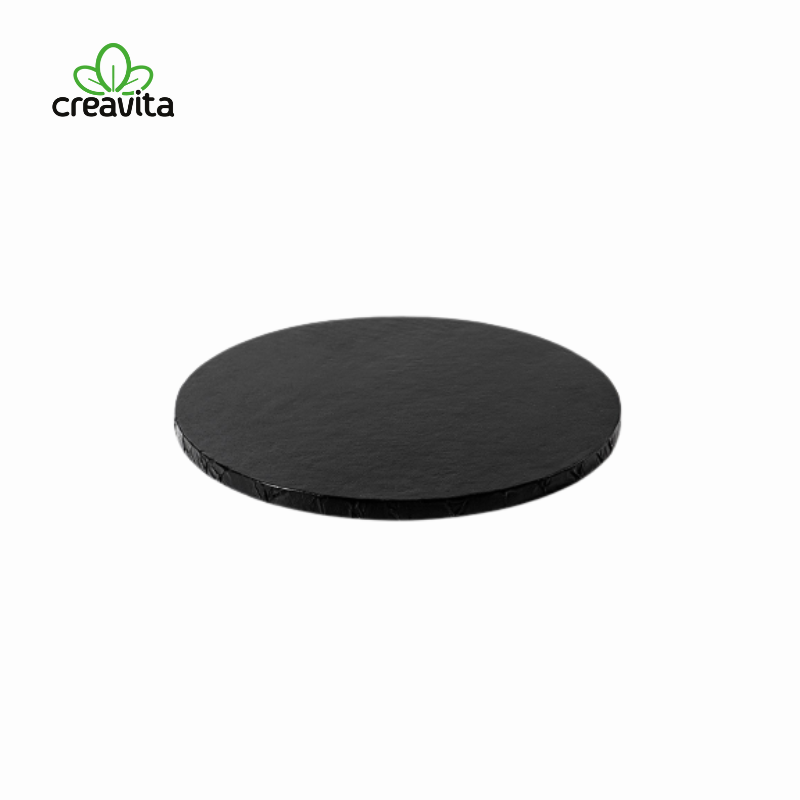 Platforma tort rotunda neagra  Ø25,50xH 1,2 cm GustaPro