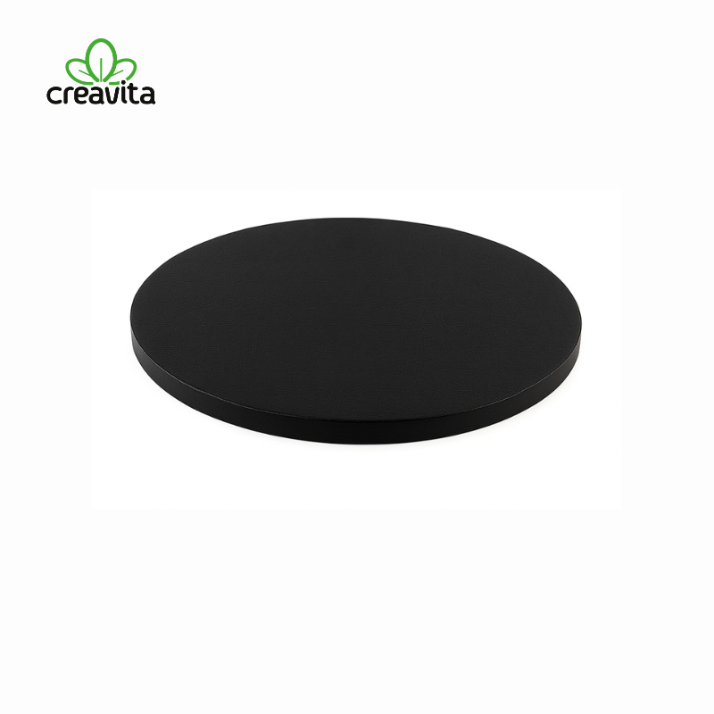 Platforma tort rotunda neagra  Ø30,50xH 0,6 cm GustaPro