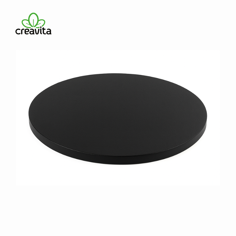 Platforma tort rotunda neagra Ø35,50xH 0,6 cm GustaPro