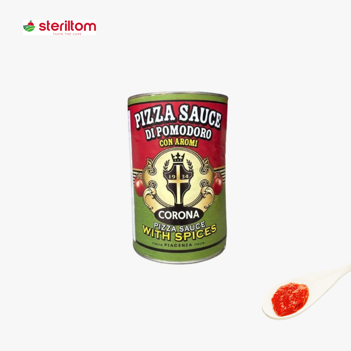 Sos cu condimente pentru pizza, 12-14 Brix, 4,1 kg Corona, Steriltom