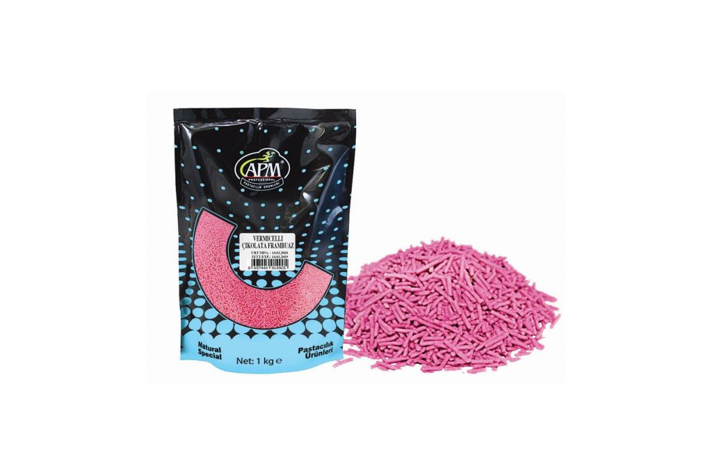 Decoratiuni vermicelli zmeura 1kg APM
