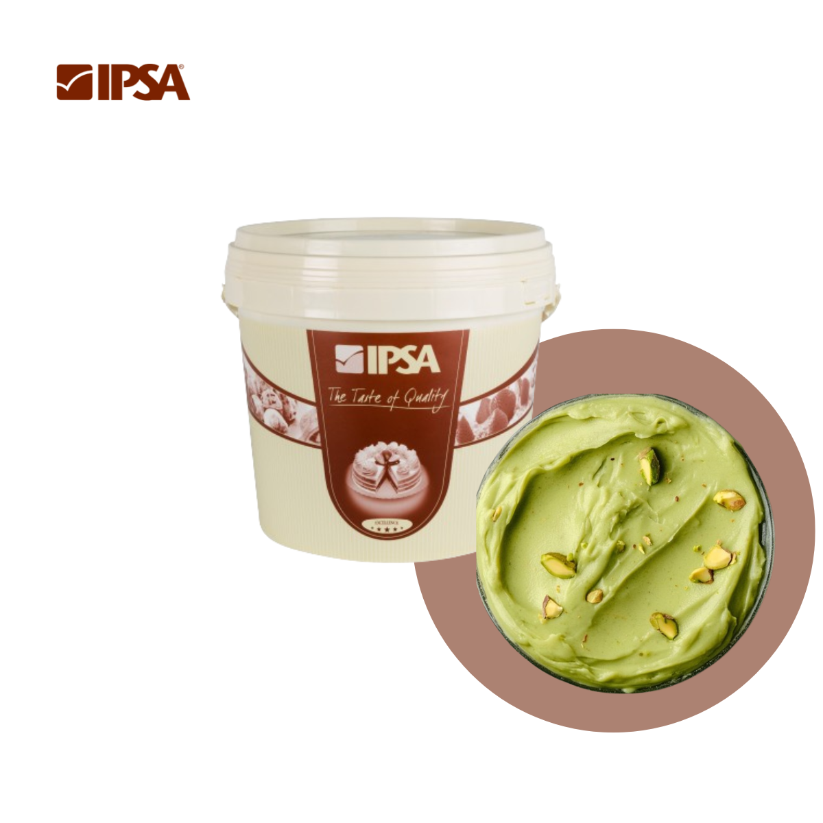 Crema de fistic cruncy 15%, bucati fistic 10%, CIOCCOLOSA PISTACCHIO CRUNCY, 5kg, 6947 Ipsa