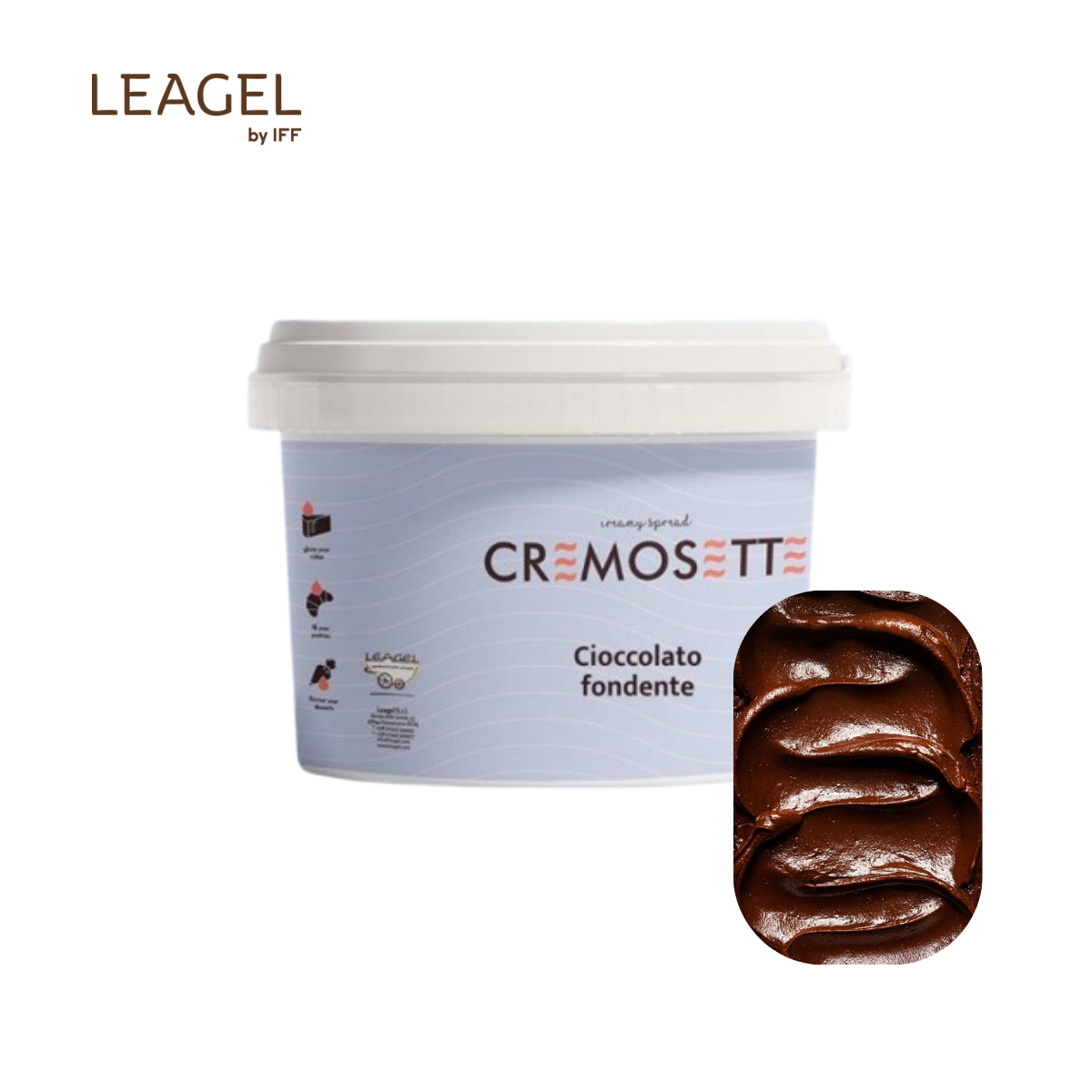 Cremosette dark - crema pentru ganache, umpluturi si glazurare amaruie 5.5 kg 241301 LGL