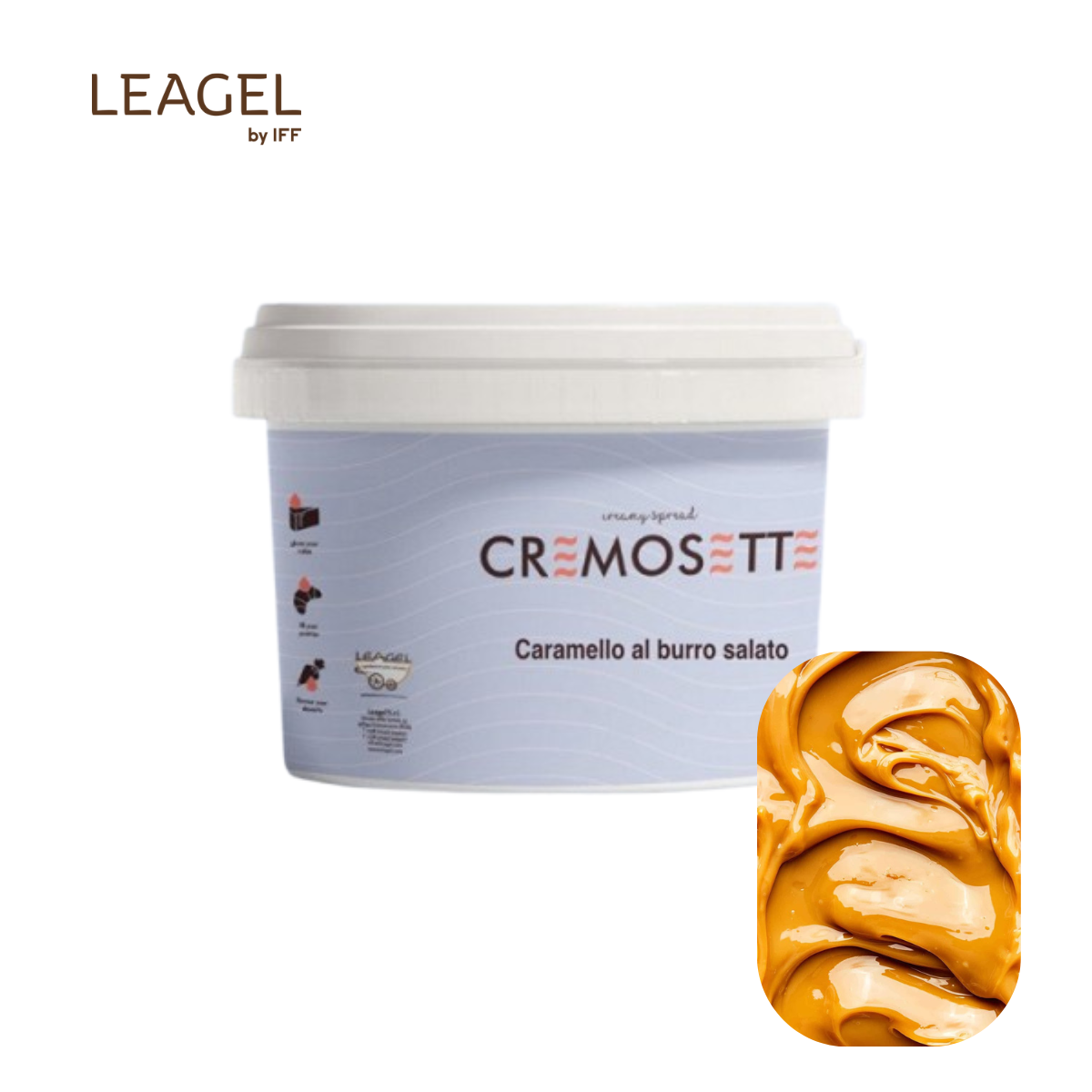 Cremosette - crema pentru ganache, cu aromă de caramela și unt sărat 5.5 kg 241801 LGL